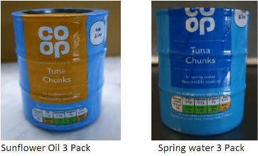 Product recall Co-op Tuna Chunks
