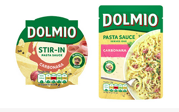 Dolmio Carbonara Pasta Sauce 150G pouch and stir in pots